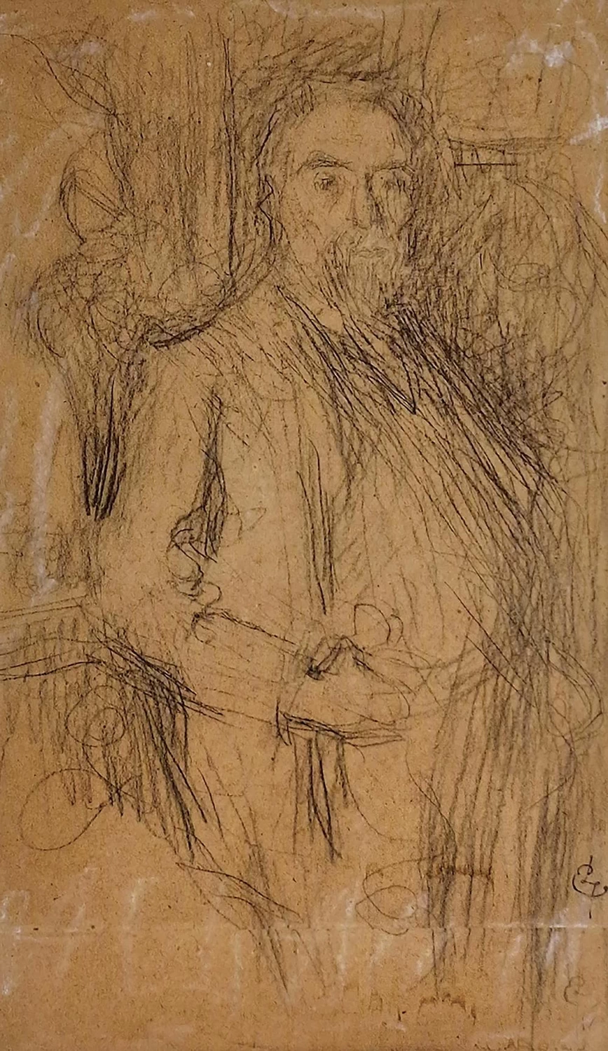 Presunto ritratto di Charles Théodore Viau Charcoal